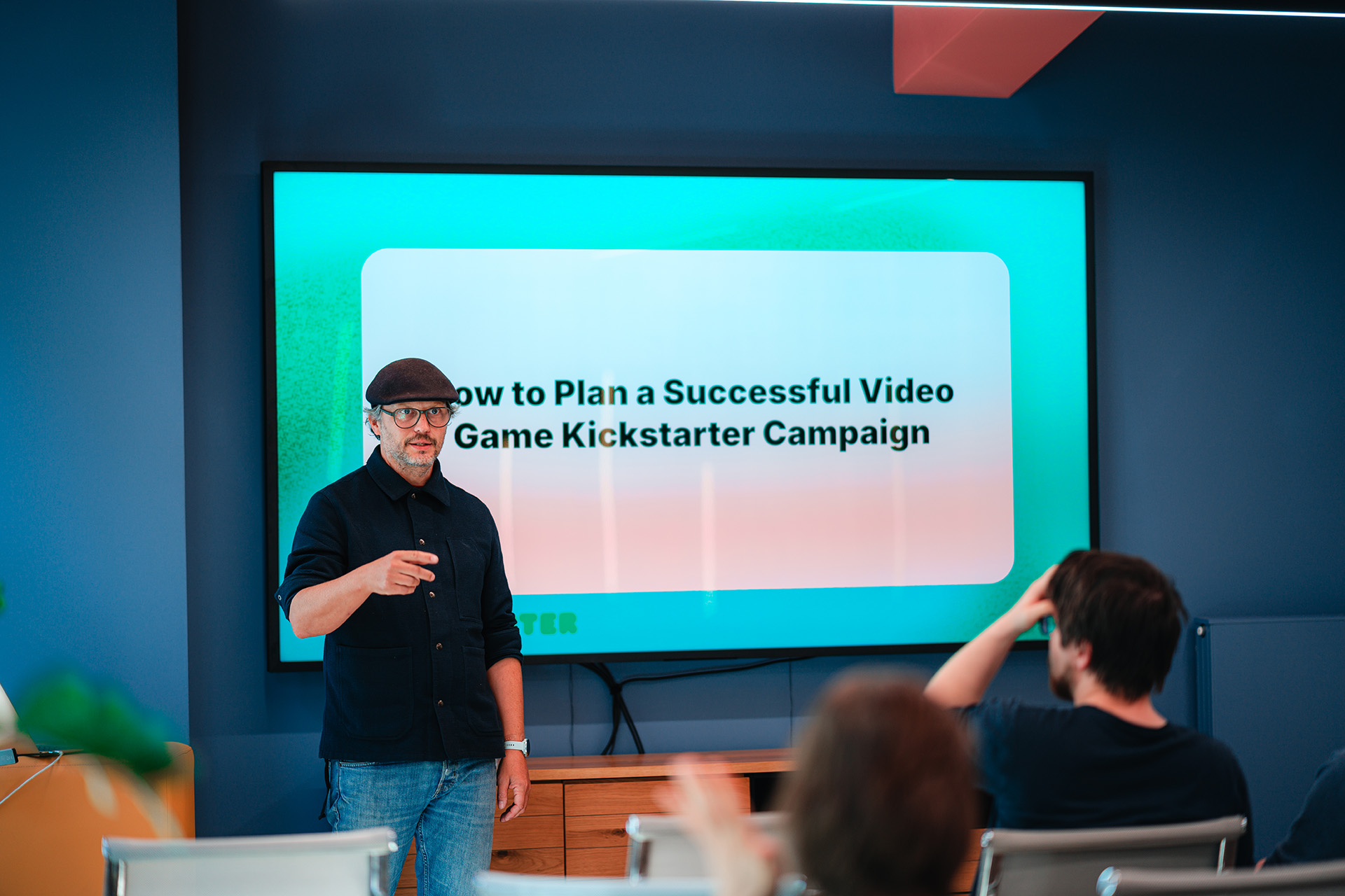 Referent Michael Liebe bei den Deep Dive Days zum Thema Kickstarter.