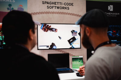 Start-up Spaghetti-Code Softworks mit ihrem Spiel "Rollin' Gun".
