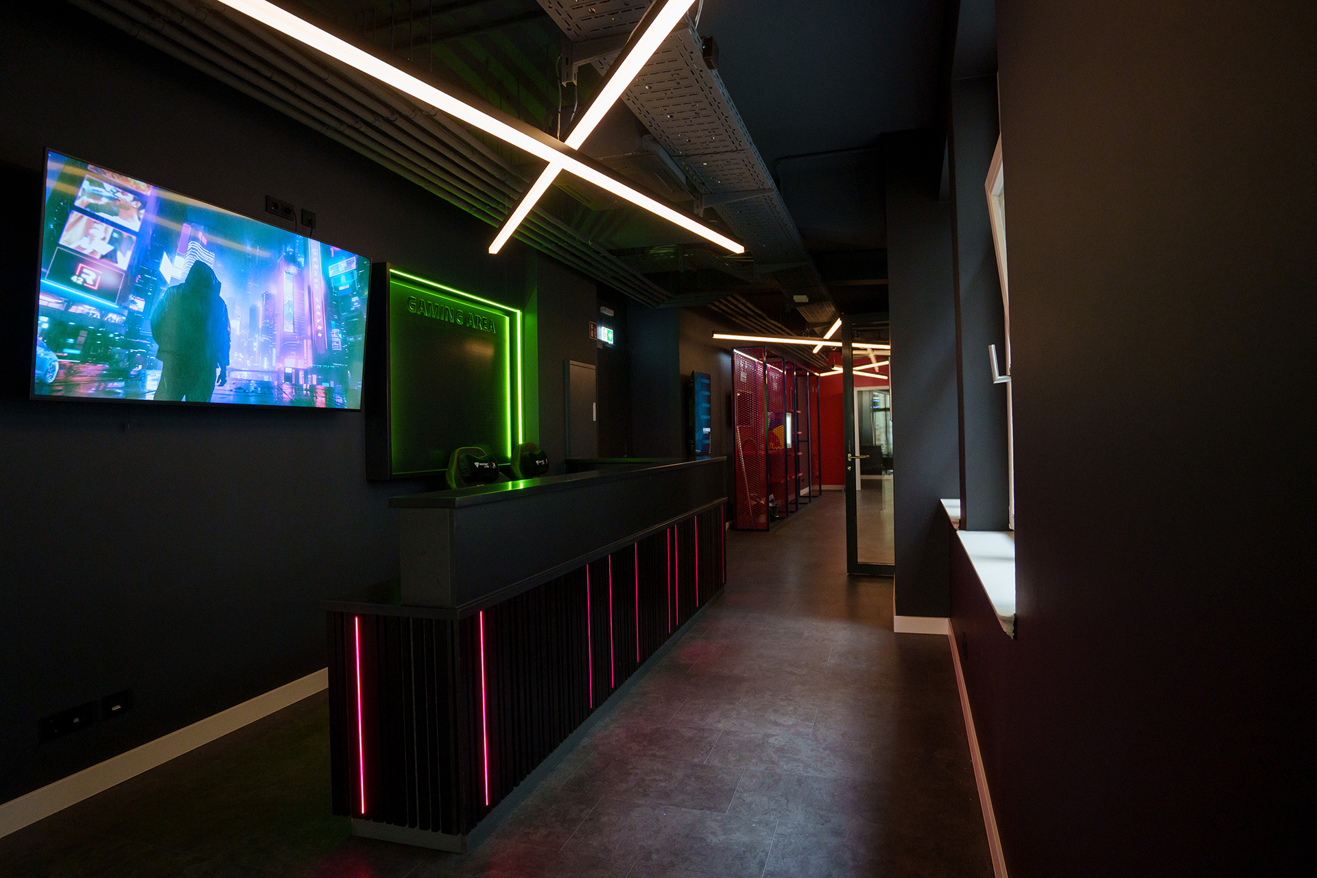 Blick in den Empfangsbereich der ersten Etage im R42.